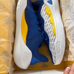 Under Armour Blue and Yellow Athletic Shoes